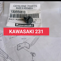 Болт с фланцем Kawasaki 130BB0610 (6X10) Болт с фланцем Kawasaki 130BB0610 (6X10)