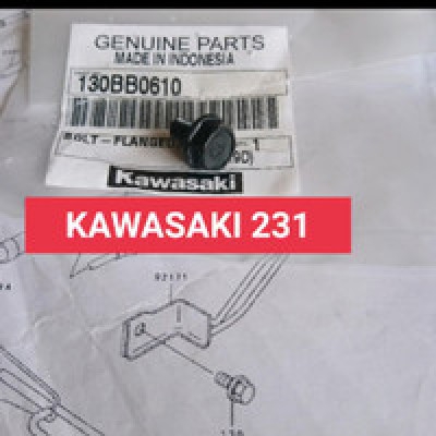 Болт с фланцем Kawasaki 130BB0610 (6X10) Болт с фланцем Kawasaki 130BB0610 (6X10)